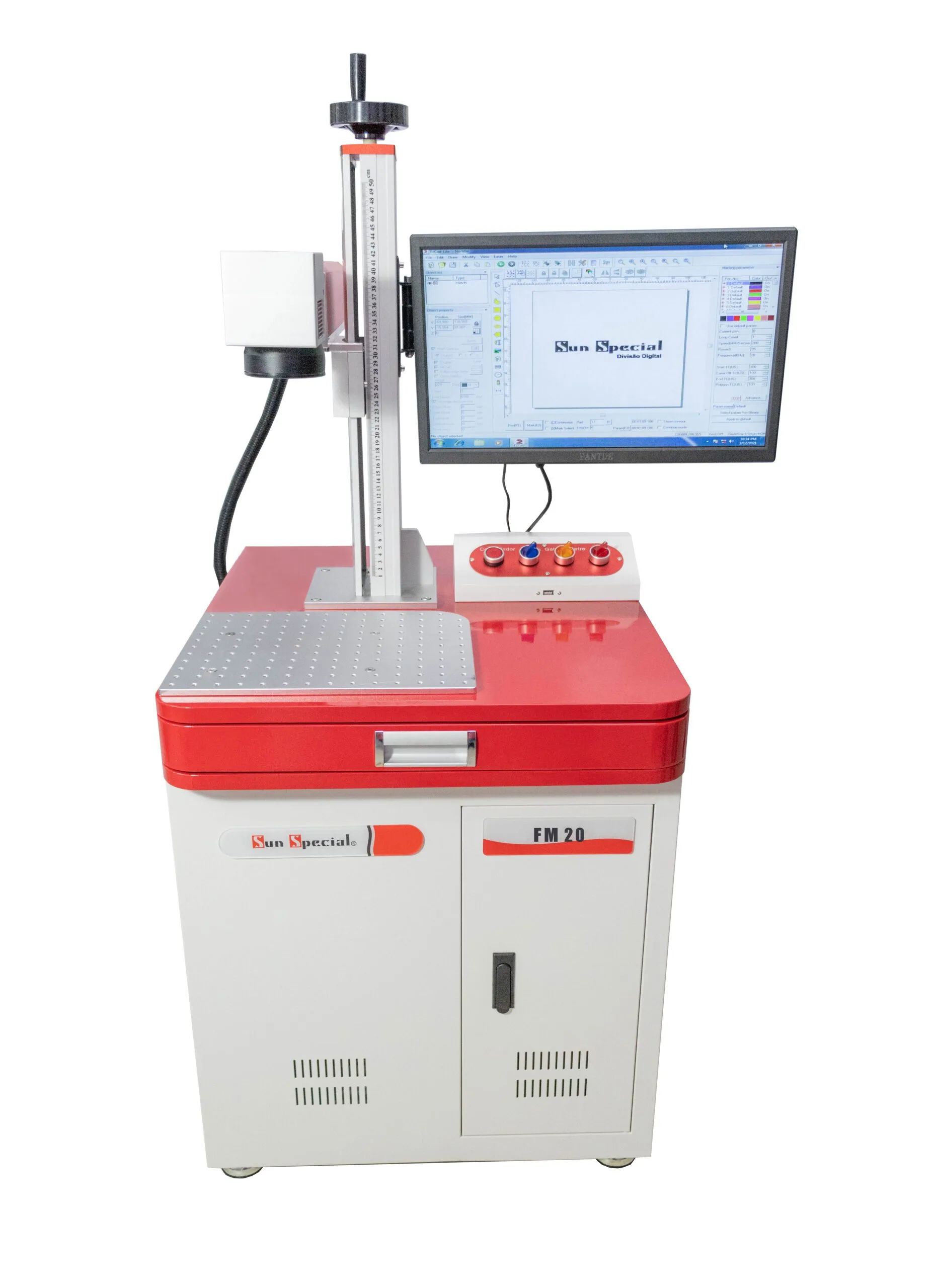 MÁQUINA GRAVAÇÃO LASER FIBER GALVANOMÉTRICA 20W 220V 50/60HZ FM20 - SUN SPECIAL