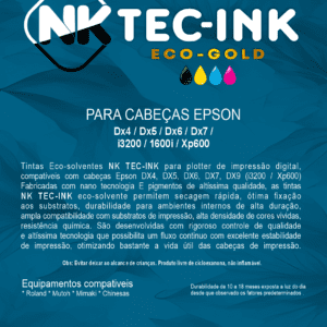 TINTA TEC-INK GOLD ECO SOLVENTE CYAN 1 LITRO