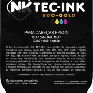 TINTA TEC-INK GOLD ECO SOLVENTE BLACK 500 ML